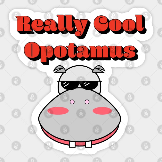 Hip Opotamus Sticker by VultureVomitInc